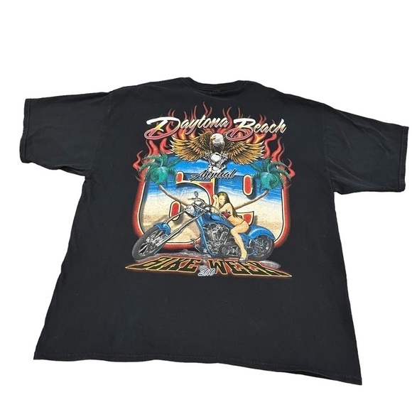 DAYTONA beach bike week 2010 shirt black 2XL sexy girl 69th anniversary - Picture 6 of 7